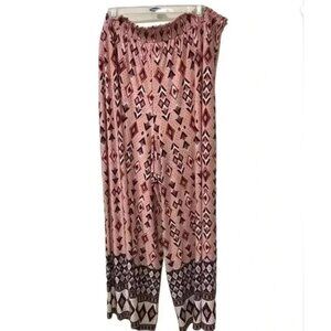 Lane Bryant Womens Plus 22/24 Geometric Print Elastic Waist Lightweight pajama